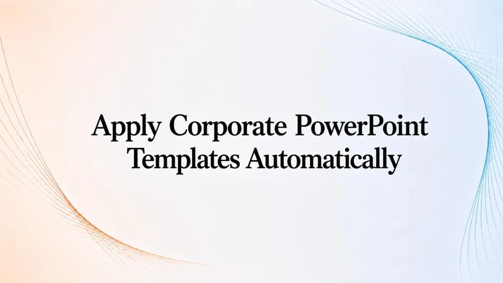 apply corporate powerpoint template automatically