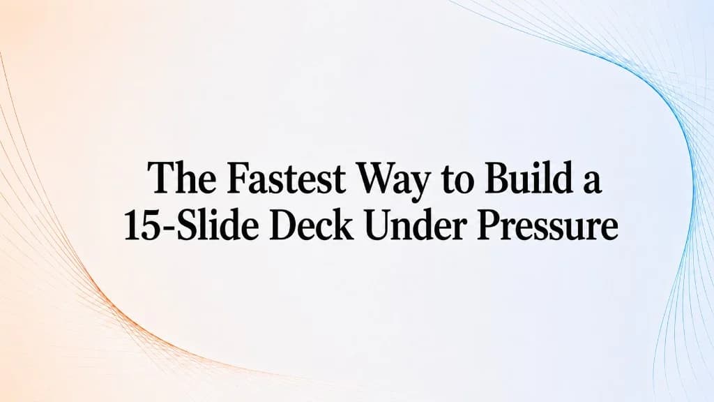 fastest way build 15 slide deck