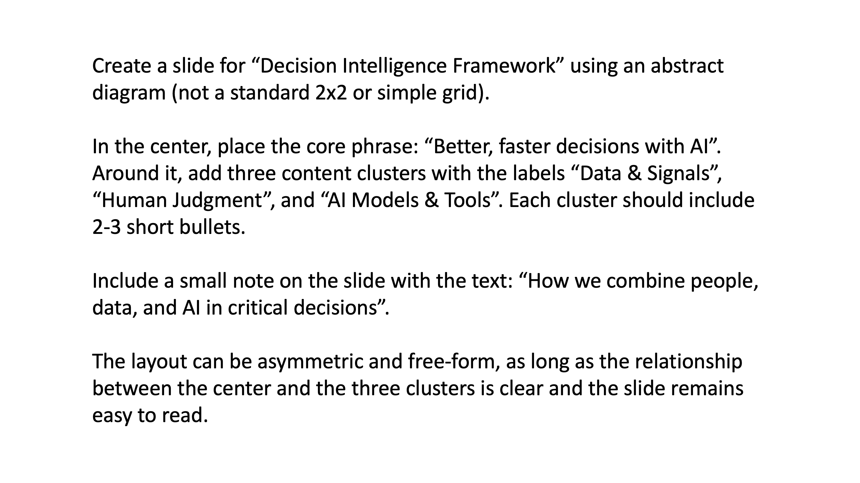 Decision Intelligence Framework outline